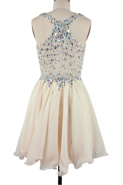 Custom Made A Line Champagne Short Prom Dresses, Short Homecoming Dres jbydress Custom Made A Line Champagne Short Prom Dresses, Short Homecoming Dres jbydress