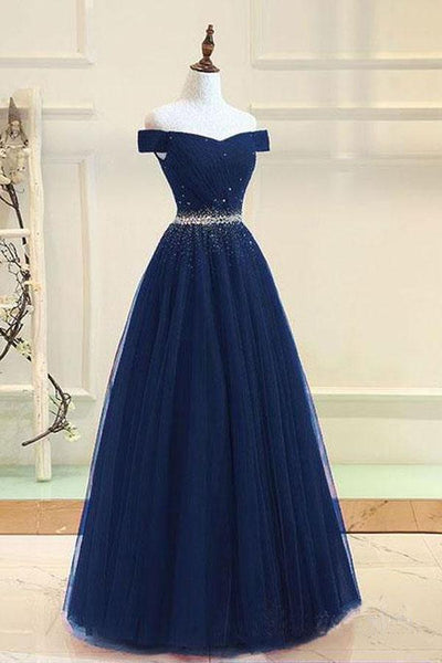 Custom Made Off Shoulder Burgundy/ Navy Blue Prom Dresses, Off Shoulder Formal Dresses, Burgundy/ Navy Blue Evening Dresses