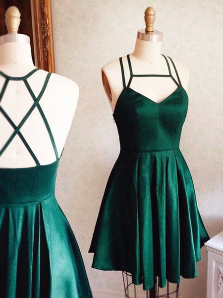 green velvet homecoming dress Green Velvet Short Homecoming Dress fg5624 – formalgowns main image 1