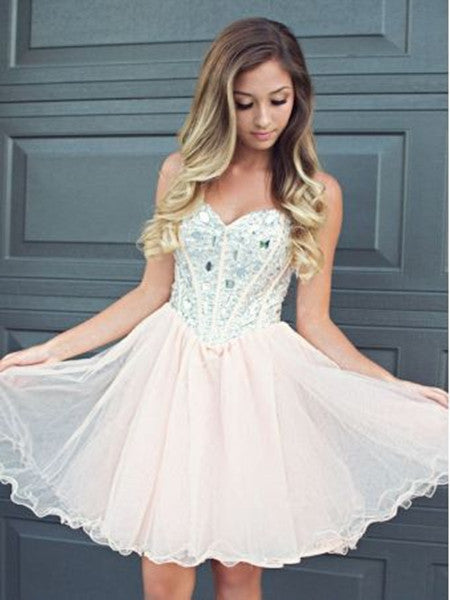 Light Pink Sweetheart Neck Short Prom Dresses, Short Homecoming/Gradua jbydress Light Pink Sweetheart Neck Short Prom Dresses, Short Homecoming/Gradua jbydress