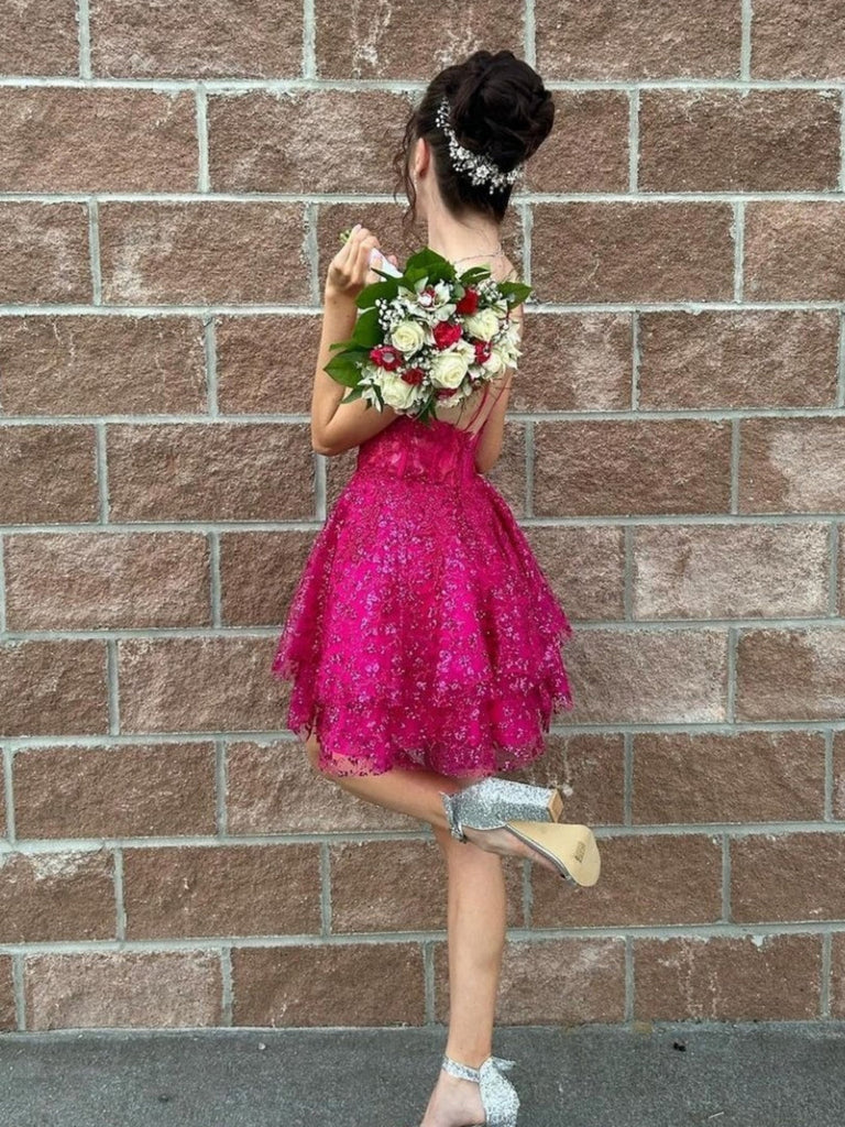 Fuchsia Homecoming Dress Women's Size 10 Women Hot Pink Short Homecoming Dress Stylish Tight Spaghetti Straps Cocktail Dress With Criss Cross Back, Hot Pink / US26W High Low Prom Dress Women Fuchsia Homecoming Dress Women's Size 10 Women Hot Pink Short Homecoming Dress Stylish Tight Spaghetti Straps Cocktail Dress With Criss Cross Back, Hot Pink / US26W High Low Prom Dress Women