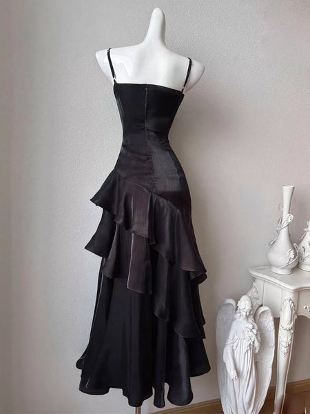 Black Mermaid Long Prom Dresses, Black Mermaid Long Formal Evening Dresses
