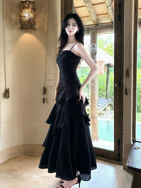 Black Mermaid Long Prom Dresses, Black Mermaid Long Formal Evening Dresses