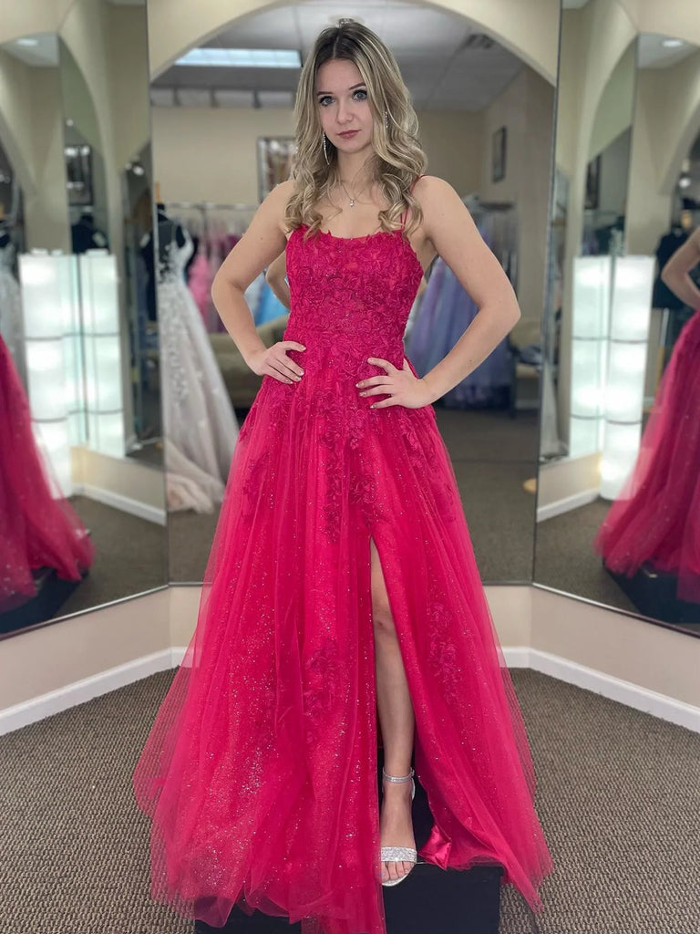 Fuchsia Pink Bright Long Prom Dress - PromGirl