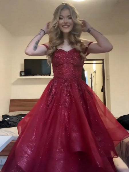 Off the Shoulder Burgundy Lace Prom Dresses, Wine Red Off Shoulder Lace Formal Homecoming Dresses