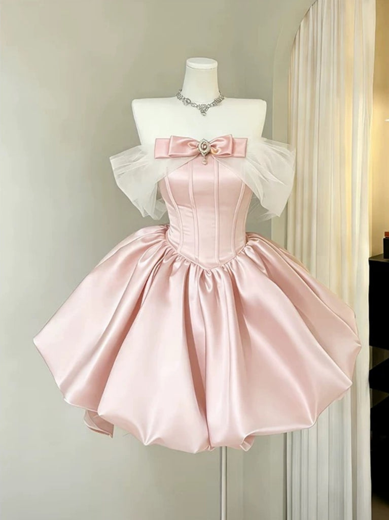 Cute Off the Shoulder Short Blue Pink Black Prom Dresses, Off Shoulder jbydress Cute Off the Shoulder Short Blue Pink Black Prom Dresses, Off Shoulder jbydress