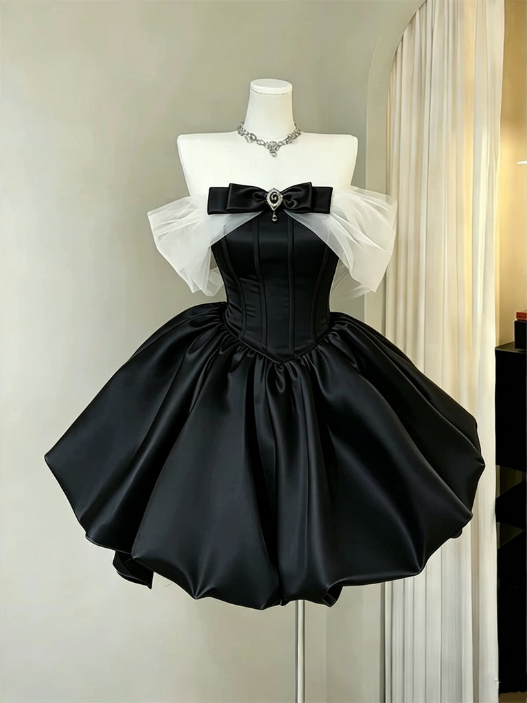 Cute Off the Shoulder Short Blue Pink Black Prom Dresses, Off Shoulder jbydress Cute Off the Shoulder Short Blue Pink Black Prom Dresses, Off Shoulder jbydress