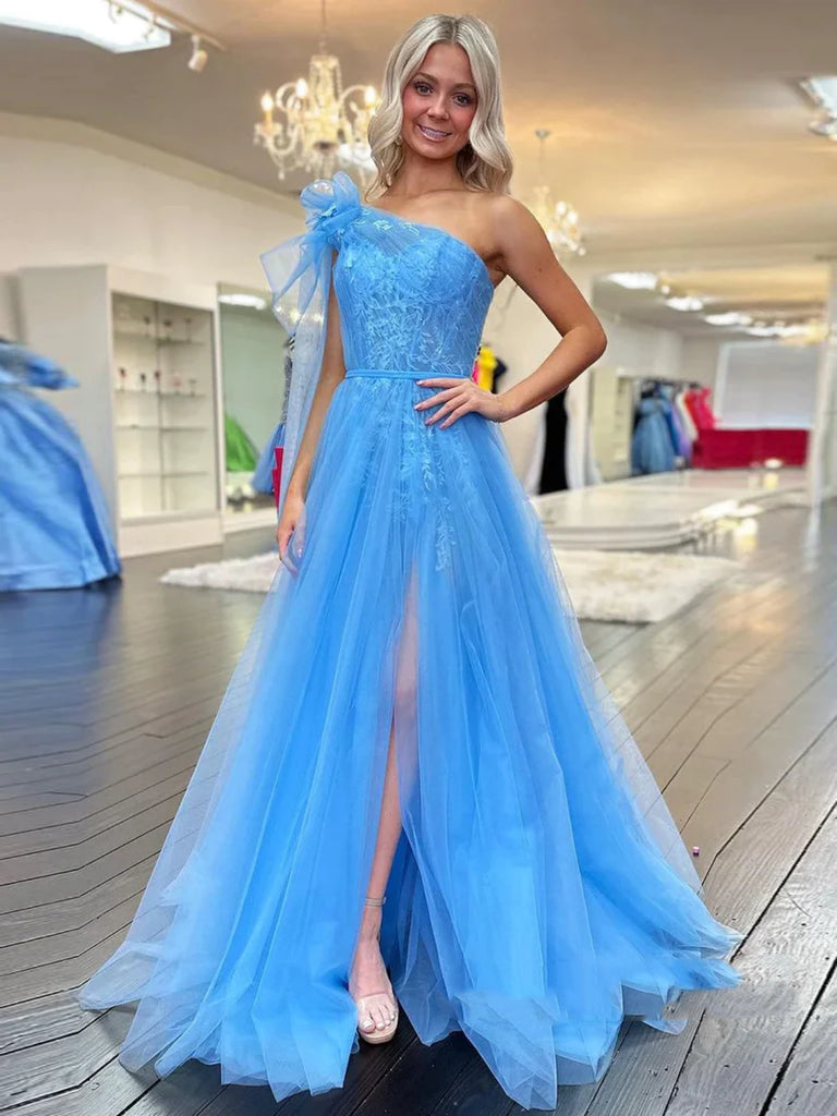 Homecoming Dresses One Shoulder Light Blue Dress One Shoulder Blue