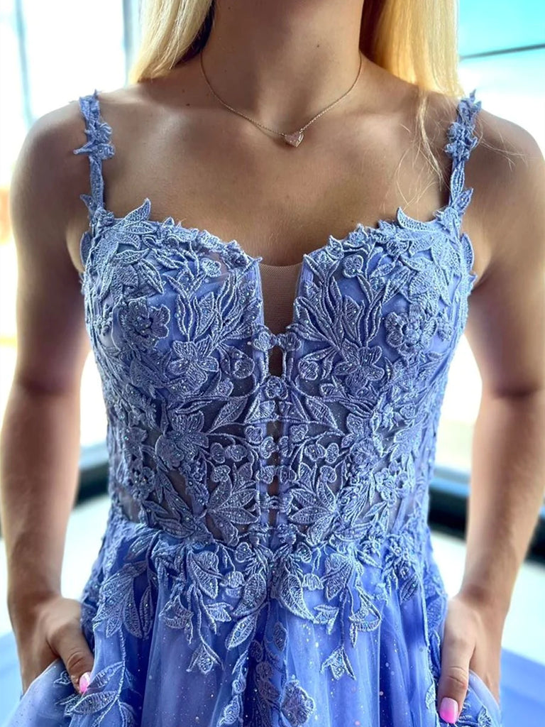 Purple Long Lace Prom Dress with Lace-up Back, Purple Long Lace Formal jbydress Purple Long Lace Prom Dress with Lace-up Back, Purple Long Lace Formal jbydress