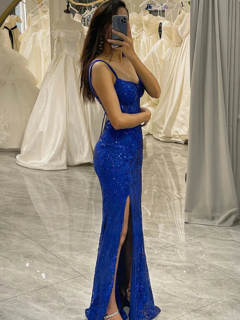 Royal Blue Mermaid Lace Prom Dresses, Royal Blue Mermaid Lace Formal E jbydress Royal Blue Mermaid Lace Prom Dresses, Royal Blue Mermaid Lace Formal E jbydress