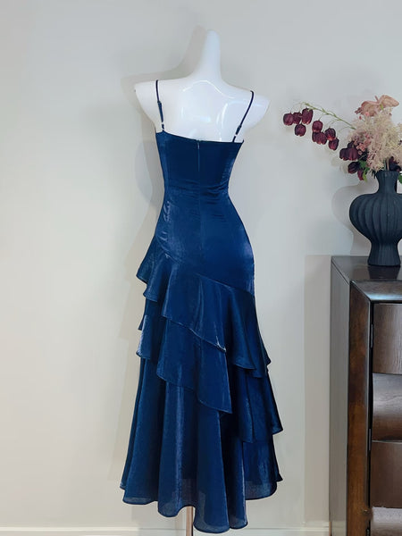 Royal Blue Mermaid Long Prom Dresses, Blue Mermaid Long Formal Dresses