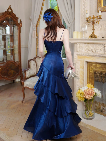 Royal Blue Mermaid Long Prom Dresses, Blue Mermaid Long Formal Dresses