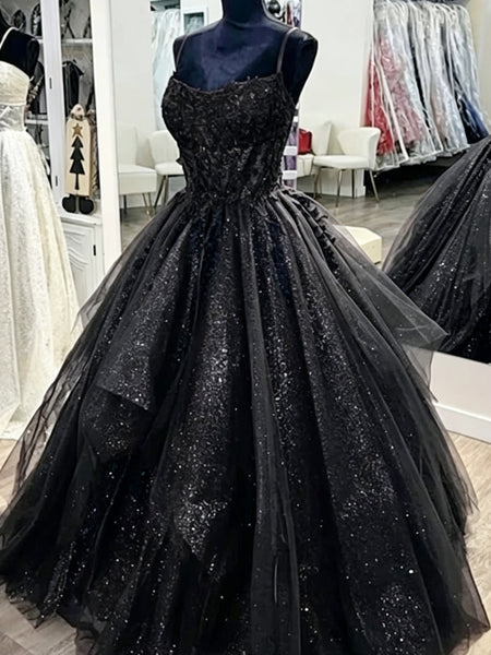 Shiny Blue Lace Long Prom Gowns, Shiny Blue Black Burgundy Lace Formal Dresses