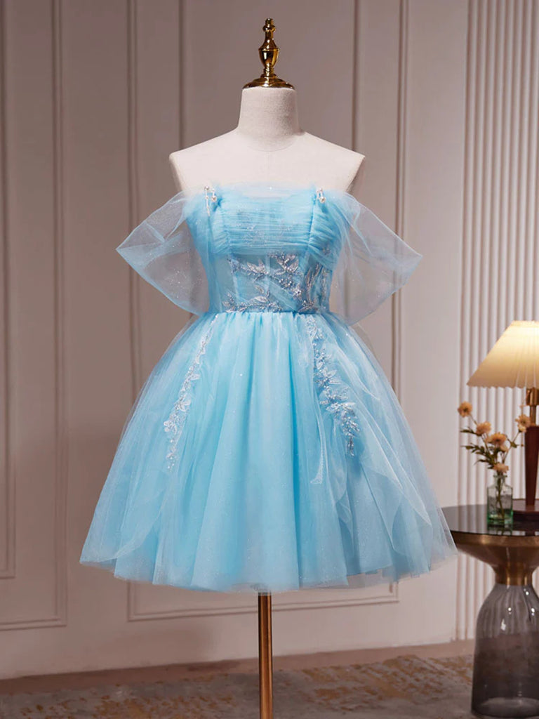 Short Blue Beaded Prom Dresses, Short Blue Graduation Homecoming Dress jbydress Short Blue Beaded Prom Dresses, Short Blue Graduation Homecoming Dress jbydress