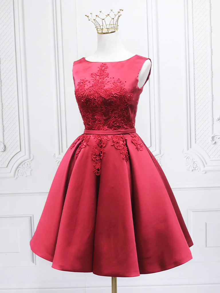 Short Burgundy Floral Prom Dresses, Short Wine Red Floral Formal Homec jbydress Short Burgundy Floral Prom Dresses, Short Wine Red Floral Formal Homec jbydress
