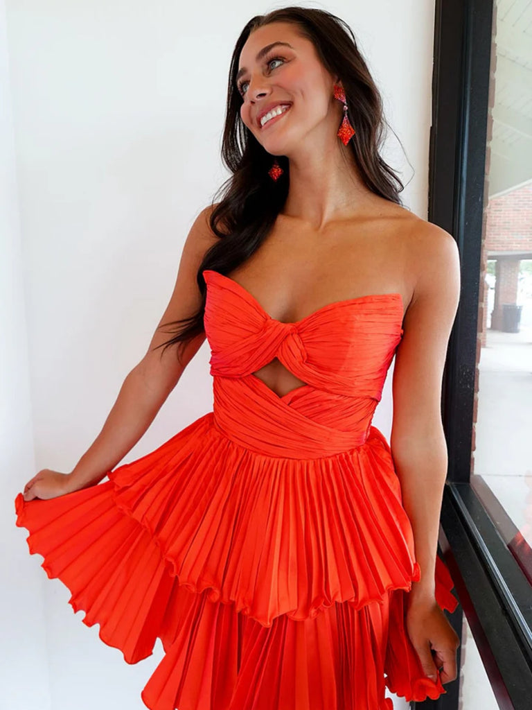Short Pink Coral Layered Prom Dresses, Short Pink Coral Formal Homecom jbydress Short Pink Coral Layered Prom Dresses, Short Pink Coral Formal Homecom jbydress