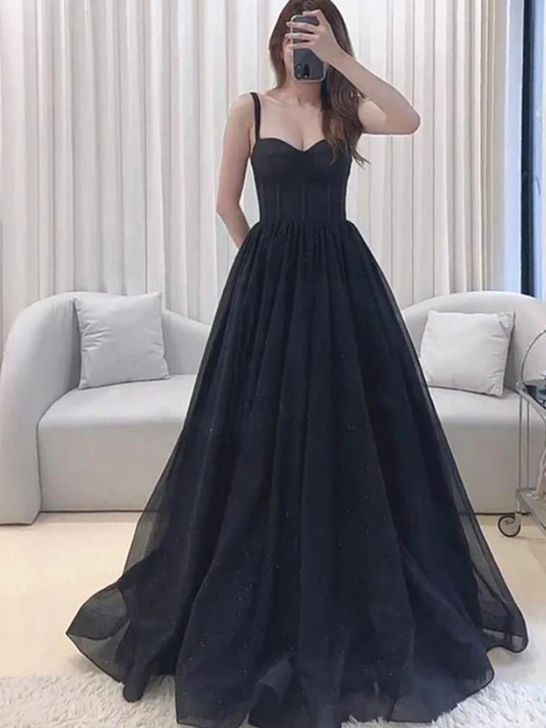 Simple Sweetheart Neck Black Long Prom Dresses, Long Black Formal Grad jbydress Simple Sweetheart Neck Black Long Prom Dresses, Long Black Formal Grad jbydress