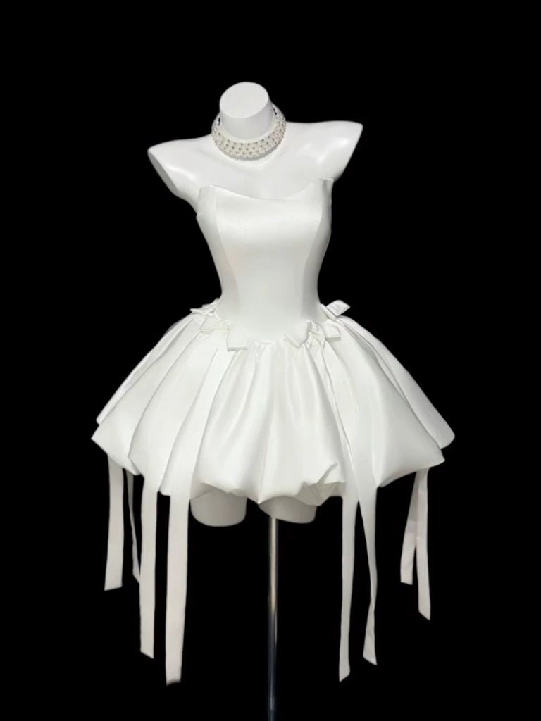 Strapless Short Black White Prom Dresses, Short Black White Formal Gra jbydress Strapless Short Black White Prom Dresses, Short Black White Formal Gra jbydress