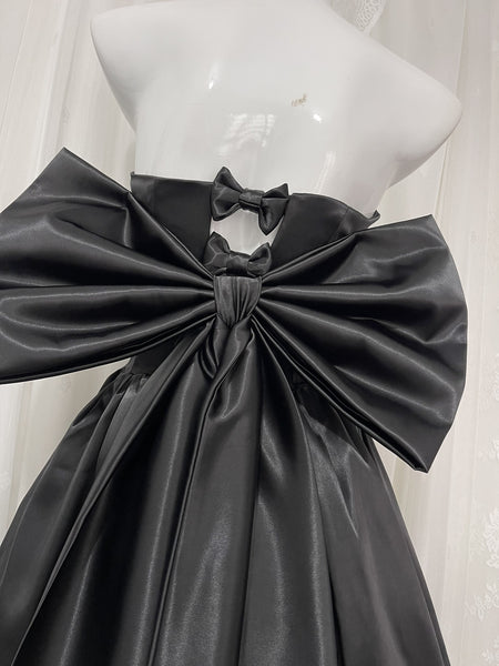 Strapless Short Black White Prom Dresses, Short Black White Formal Homecoming Dresses