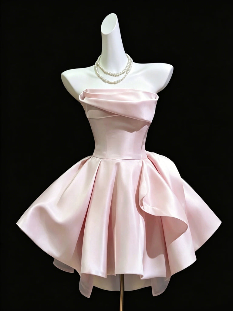 Strapless Short Blue Pink Champagne Prom Dresses, Short Blue Pink Cham – jbydress