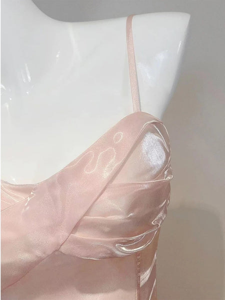 Sweetheart Neck Mint Green Pink Satin Long Prom Dresses, Pink Mint Green Long Formal Graduation Dresses