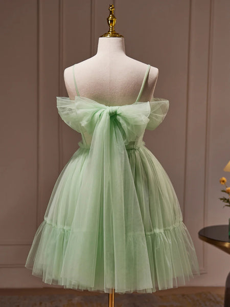 Sweetheart Neck Short Green Prom Dresses, Short Green Graduation Homecoming Dresses