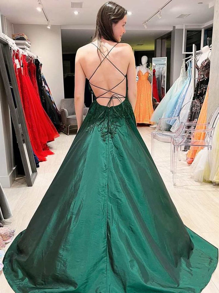 V Neck Backless Green Pink Black Lace Prom Dresses, Open Back Long Lac jbydress V Neck Backless Green Pink Black Lace Prom Dresses, Open Back Long Lac jbydress