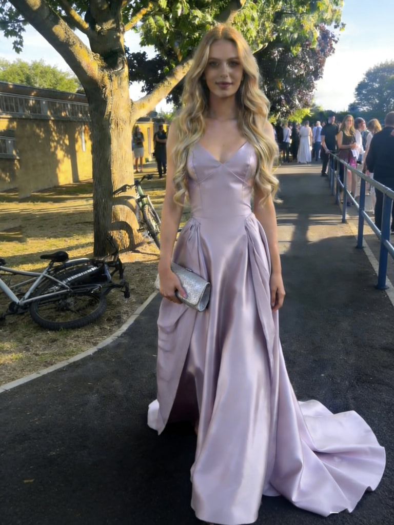 V Neck Purple Backless Long Prom Dresses, Open Back Purple Lace Formal jbydress V Neck Purple Backless Long Prom Dresses, Open Back Purple Lace Formal jbydress