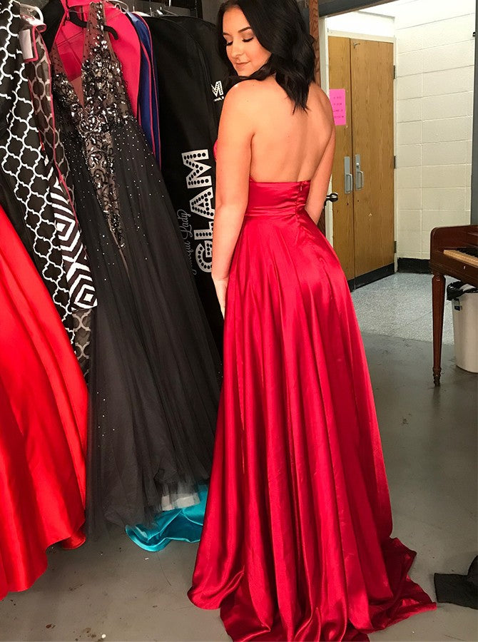 Custom Made A Line Backless Dark Red/Green Prom Dresses, Dark Red/Gree jbydress Custom Made A Line Backless Dark Red/Green Prom Dresses, Dark Red/Gree jbydress