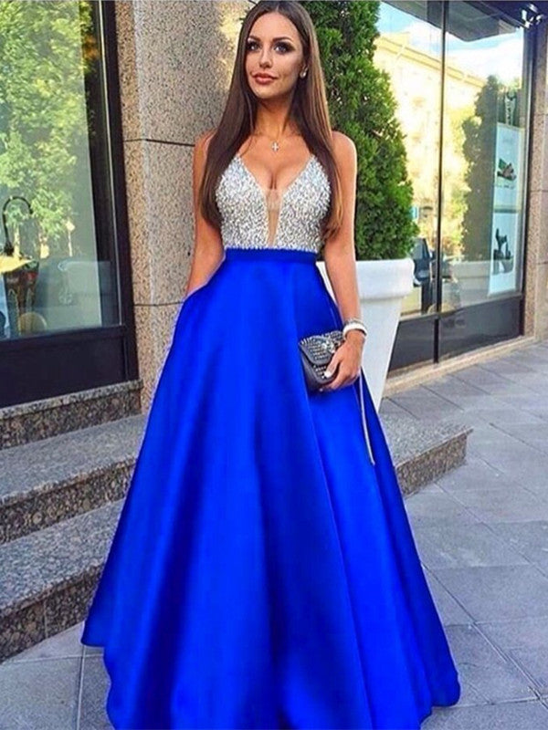 Custom Made A Line Royal Blue Long Prom Dresses, Royal Blue Formal Dre jbydress Custom Made A Line Royal Blue Long Prom Dresses, Royal Blue Formal Dre jbydress