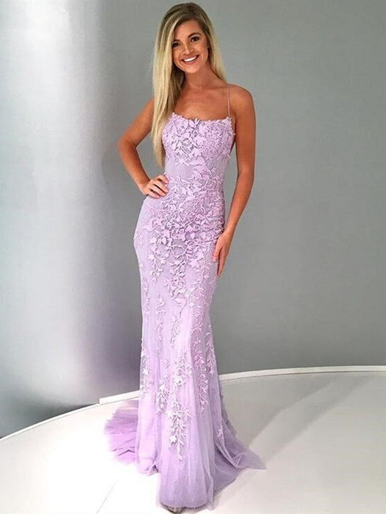 Purple Backless Lace Prom Dresses, Lilac Backless Lace Formal Graduati jbydress Purple Backless Lace Prom Dresses, Lilac Backless Lace Formal Graduati jbydress