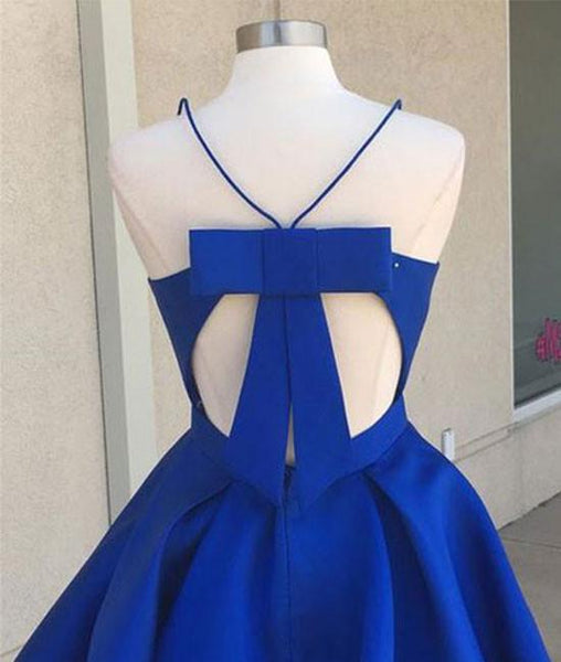 A Line V Neck Short Blue/Burgundy Prom Dress, Mini Graduation Dress, Homecoming Dress