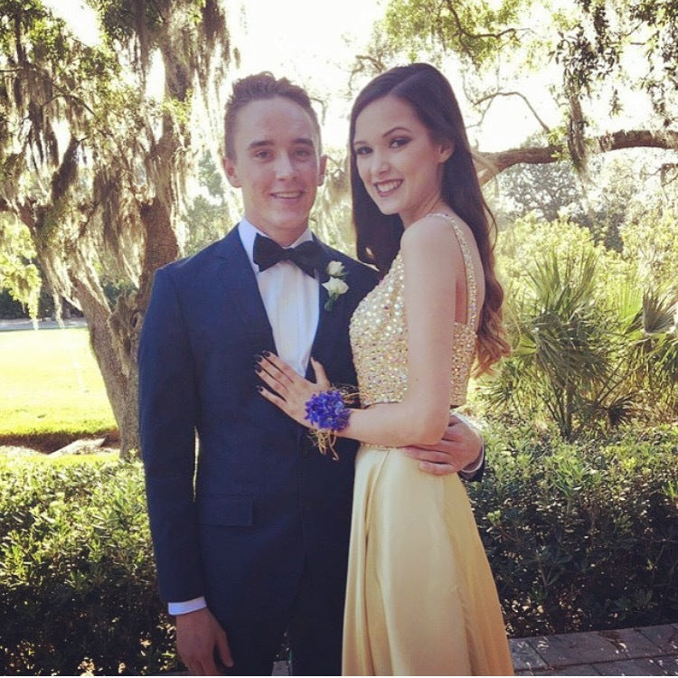 Prom Navy Blue With Yellow Dress Navy Blue And Yellow Prom