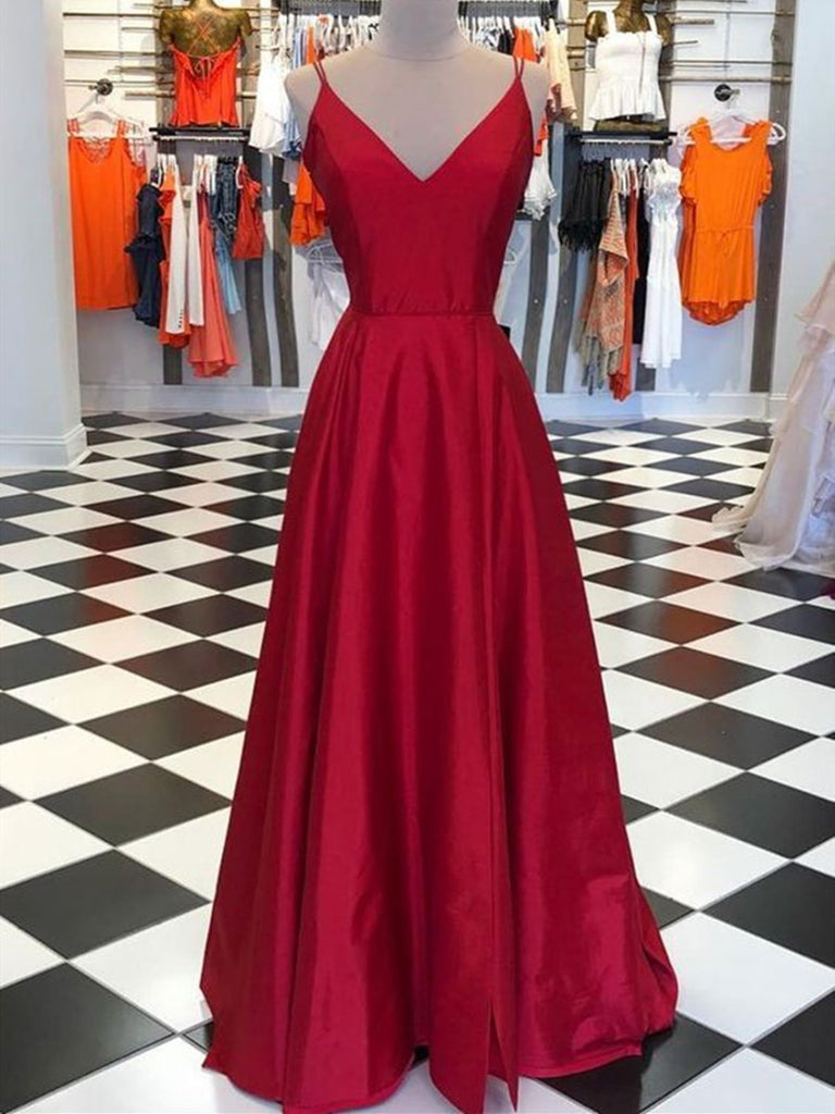 Simple A Line V Neck Burgundy Prom Dresses, Burgundy V Neck Formal Dre jbydress Simple A Line V Neck Burgundy Prom Dresses, Burgundy V Neck Formal Dre jbydress