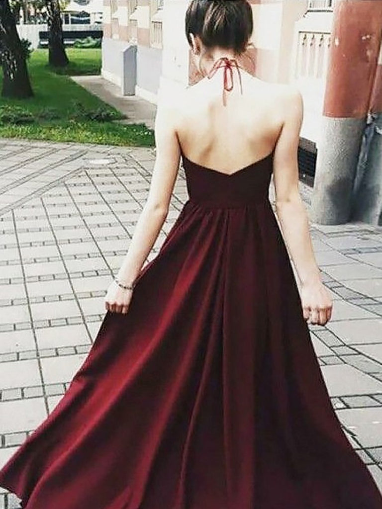 A Line High Neck Burgundy Lace Prom Dresses, Burgundy Lace Formal Grad jbydress A Line High Neck Burgundy Lace Prom Dresses, Burgundy Lace Formal Grad jbydress
