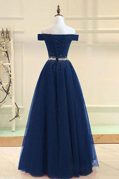 Custom Made Off Shoulder Burgundy/ Navy Blue Prom Dresses, Off Shoulder Formal Dresses, Burgundy/ Navy Blue Evening Dresses