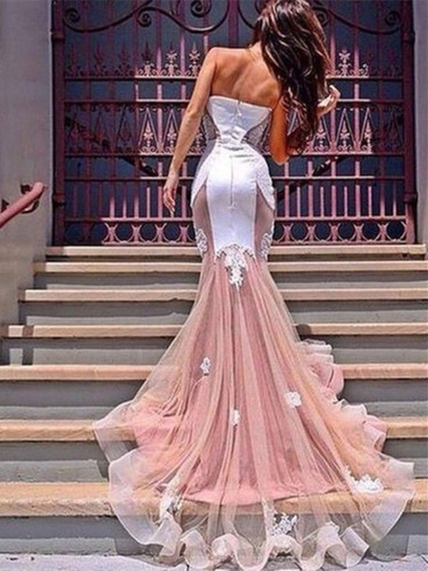 Custom Made Sweetheart Neck Mermaid Sweep Train Lace Wedding Dress, Me jbydress Custom Made Sweetheart Neck Mermaid Sweep Train Lace Wedding Dress, Me jbydress