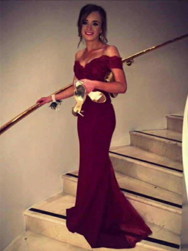 Custom Made Sweetheart Neck Off Shoulder Mermaid Burgundy Lace Prom Dr jbydress Custom Made Sweetheart Neck Off Shoulder Mermaid Burgundy Lace Prom Dr jbydress