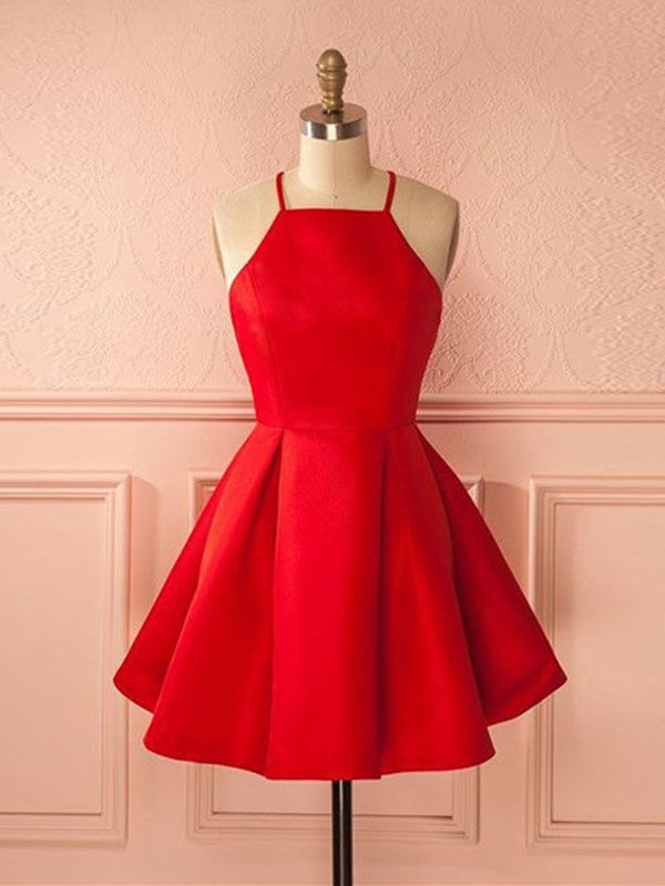 Simple Red Short Prom Dress, Short Red Homecoming Dress, Red Short Mini Formal Dress