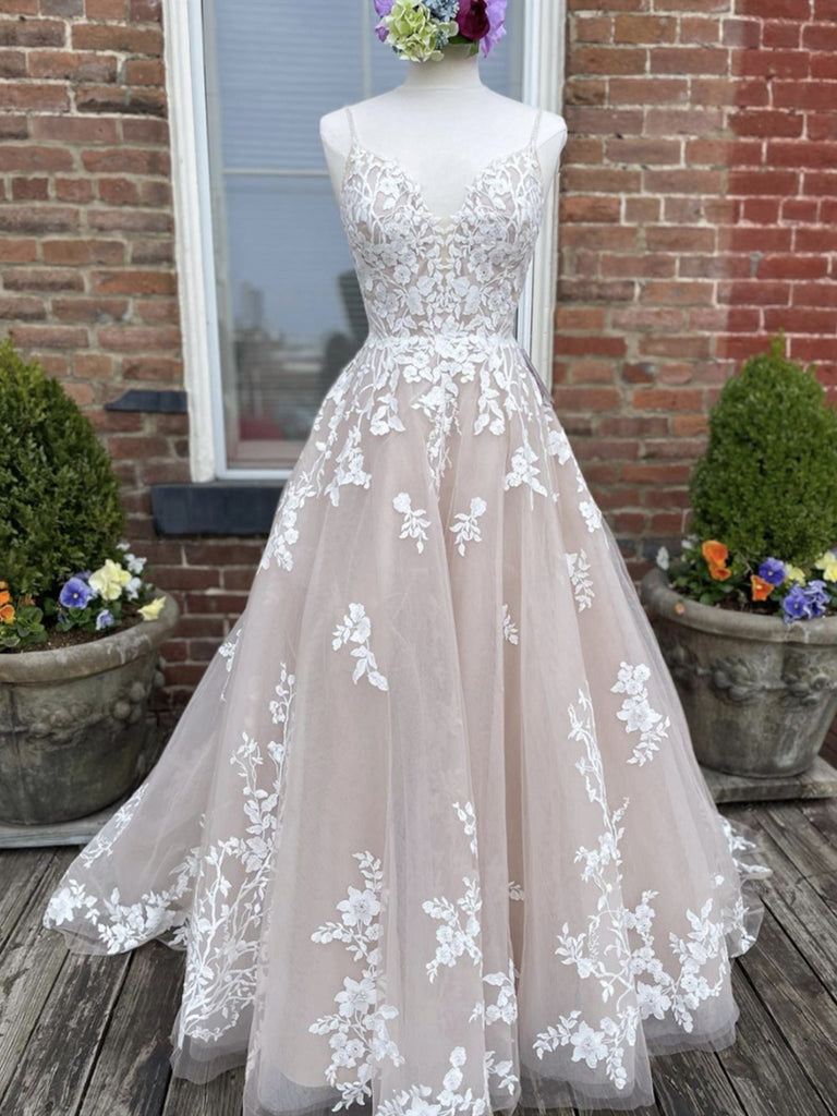 champagne and lace dresses Luxury Champagne Lace Off Shoulders Poofy Ball Gown for Wedding Puffy Wedding Dress 20082203