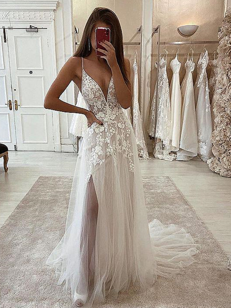 Lace Wedding Dress Ivory Party Dress Evangeline Wedding Gown Ivory