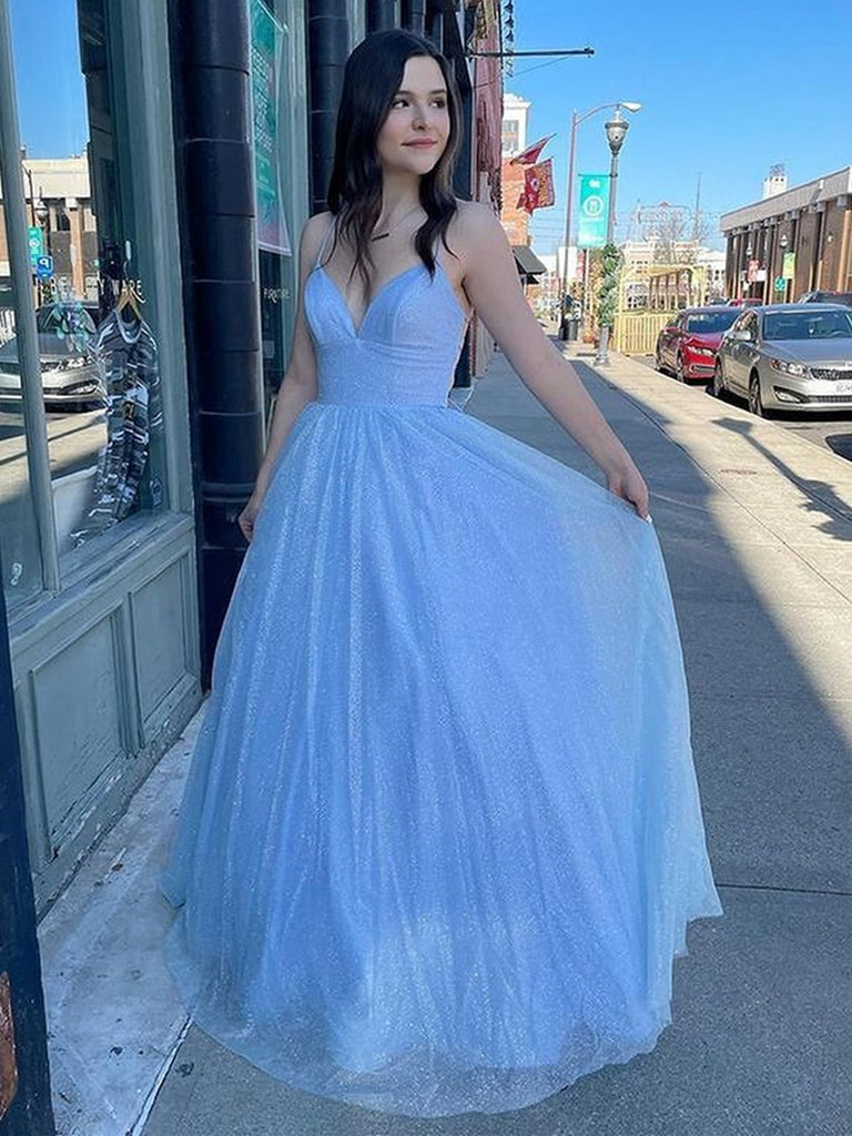 A Line V Neck Light Blue Prom Dresses, V Neck Light Blue Formal Gradua jbydress A Line V Neck Light Blue Prom Dresses, V Neck Light Blue Formal Gradua jbydress