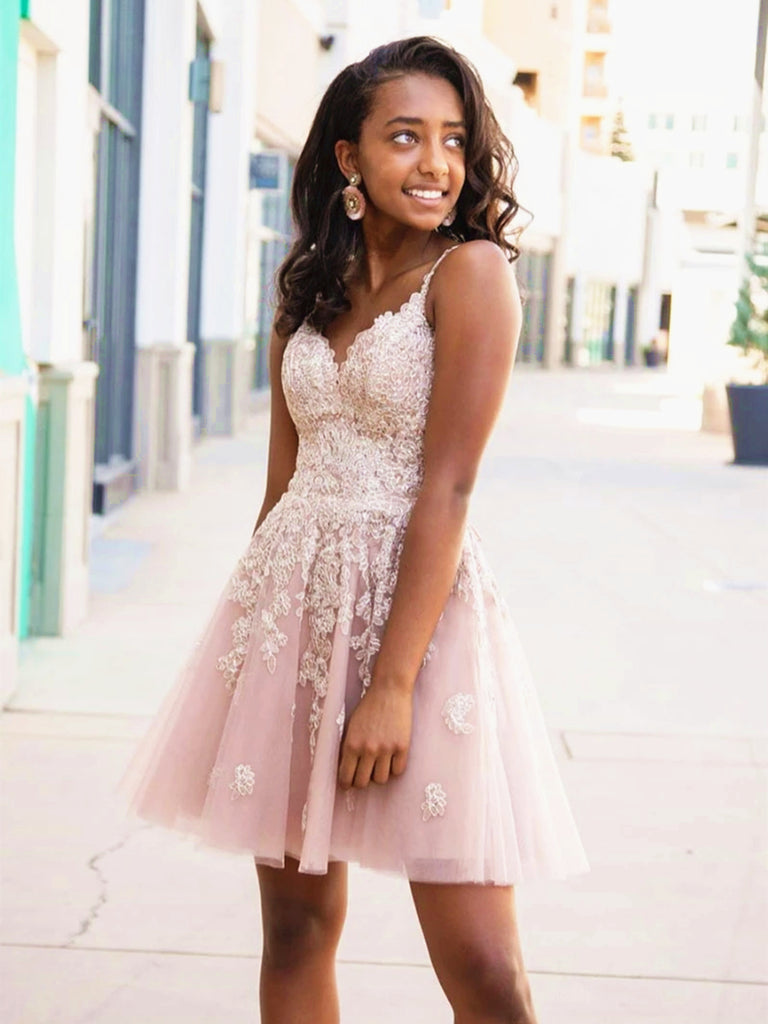 Pink 6th Grade Homecoming Dresses Pink Cute Graduation Dresses For