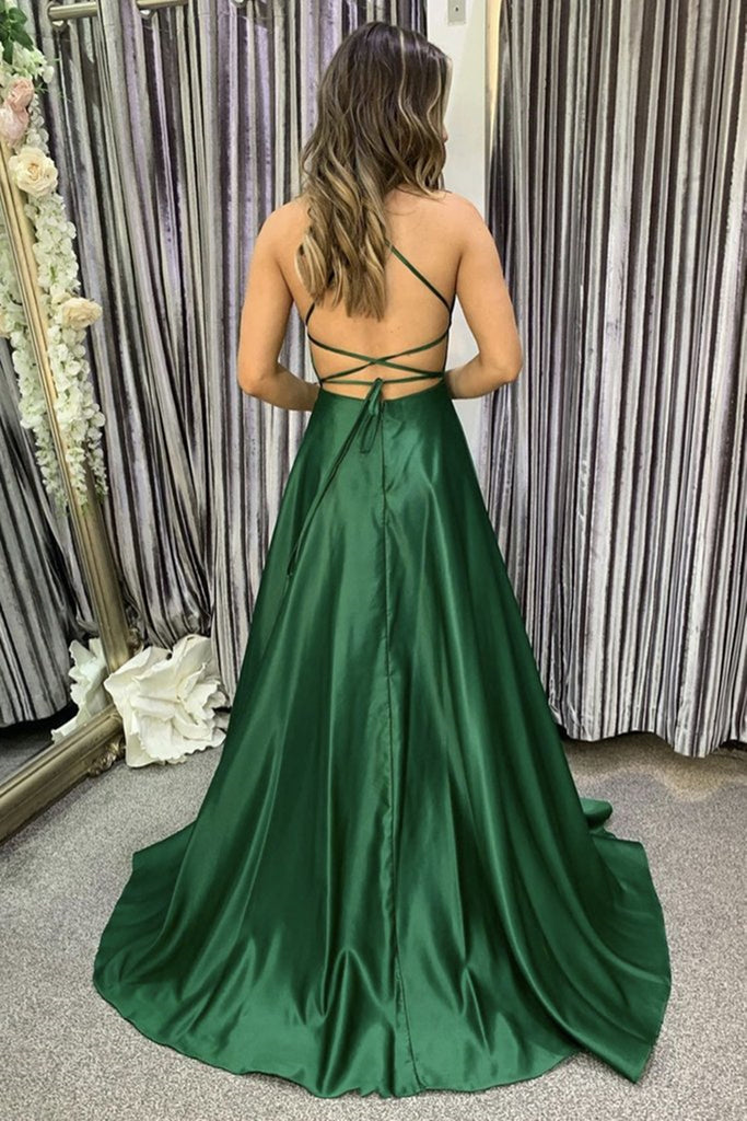 Backless Emerald Green Long Prom Dresses, Open Back Green Long Formal jbydress Backless Emerald Green Long Prom Dresses, Open Back Green Long Formal jbydress