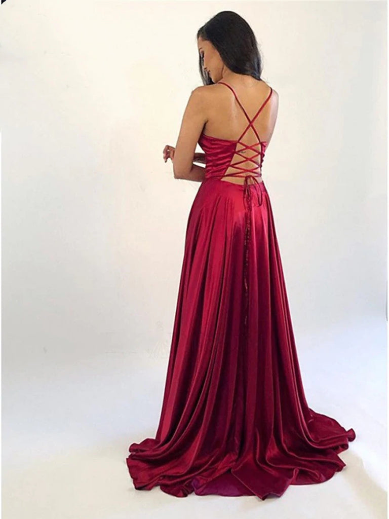Burgundy V Neck Long Prom Dresses, Wine Red V Neck Long Formal Graduat jbydress Burgundy V Neck Long Prom Dresses, Wine Red V Neck Long Formal Graduat jbydress