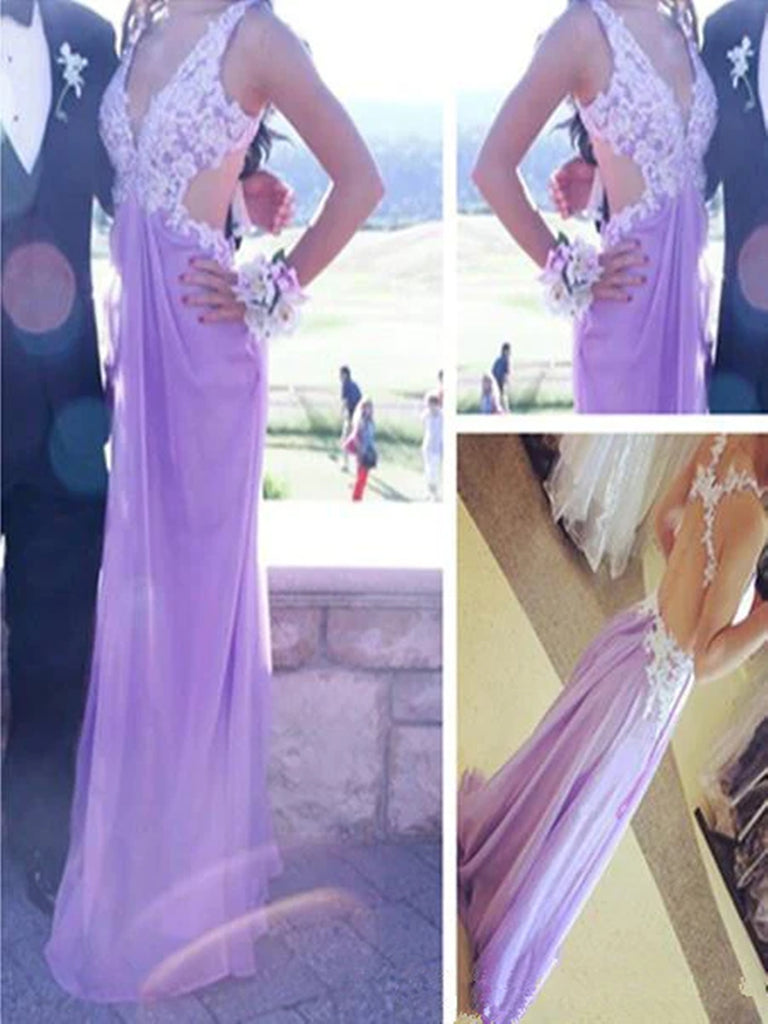 light purple lace bridesmaid dresses Cute Lavender Lace High Neck Bridesmaid Dress, Wedding Party Dresses, MB167