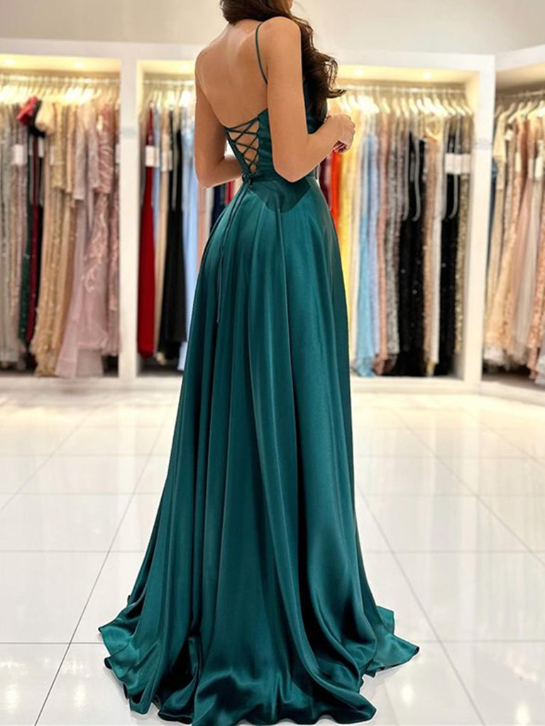 dark green backless prom dress Dark Green Spandex Low Back Mermaid Prom Dress
