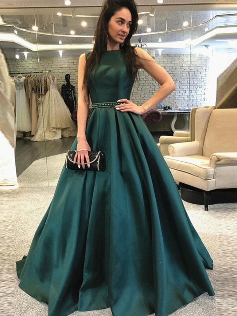 Dark Green V Neck Back Long Prom Dresses, Long Green Formal Evening Dr jbydress Dark Green V Neck Back Long Prom Dresses, Long Green Formal Evening Dr jbydress