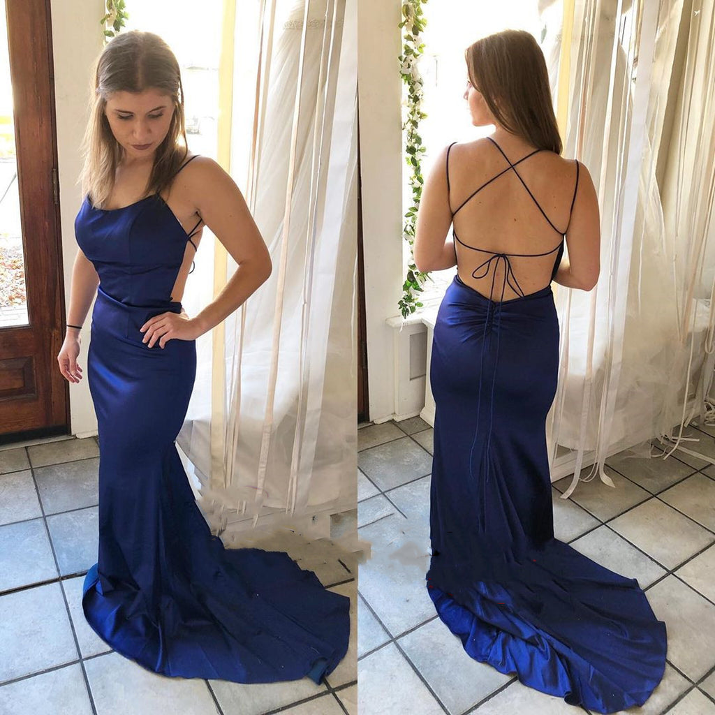 Elegant Navy Blue Mermaid Long Prom Dresses, Blue Mermaid Long Formal jbydress Elegant Navy Blue Mermaid Long Prom Dresses, Blue Mermaid Long Formal jbydress