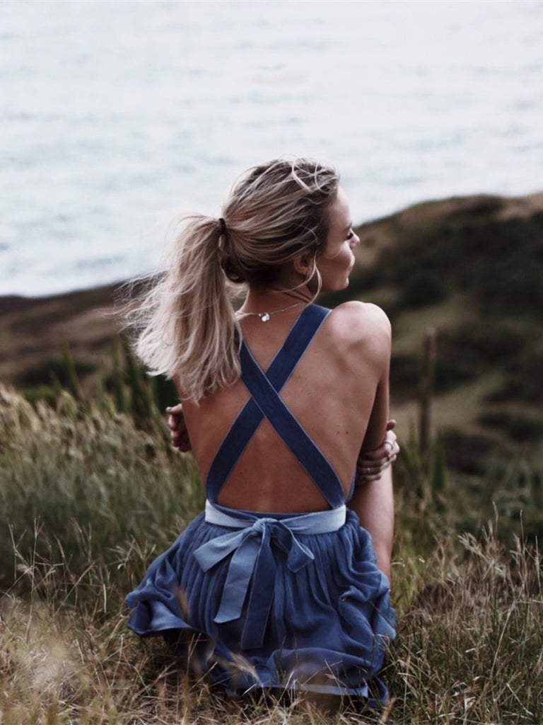 Dark Blue Open Back Short Prom Dress, Backless Dark Blue Formal Dress, jbydress Dark Blue Open Back Short Prom Dress, Backless Dark Blue Formal Dress, jbydress